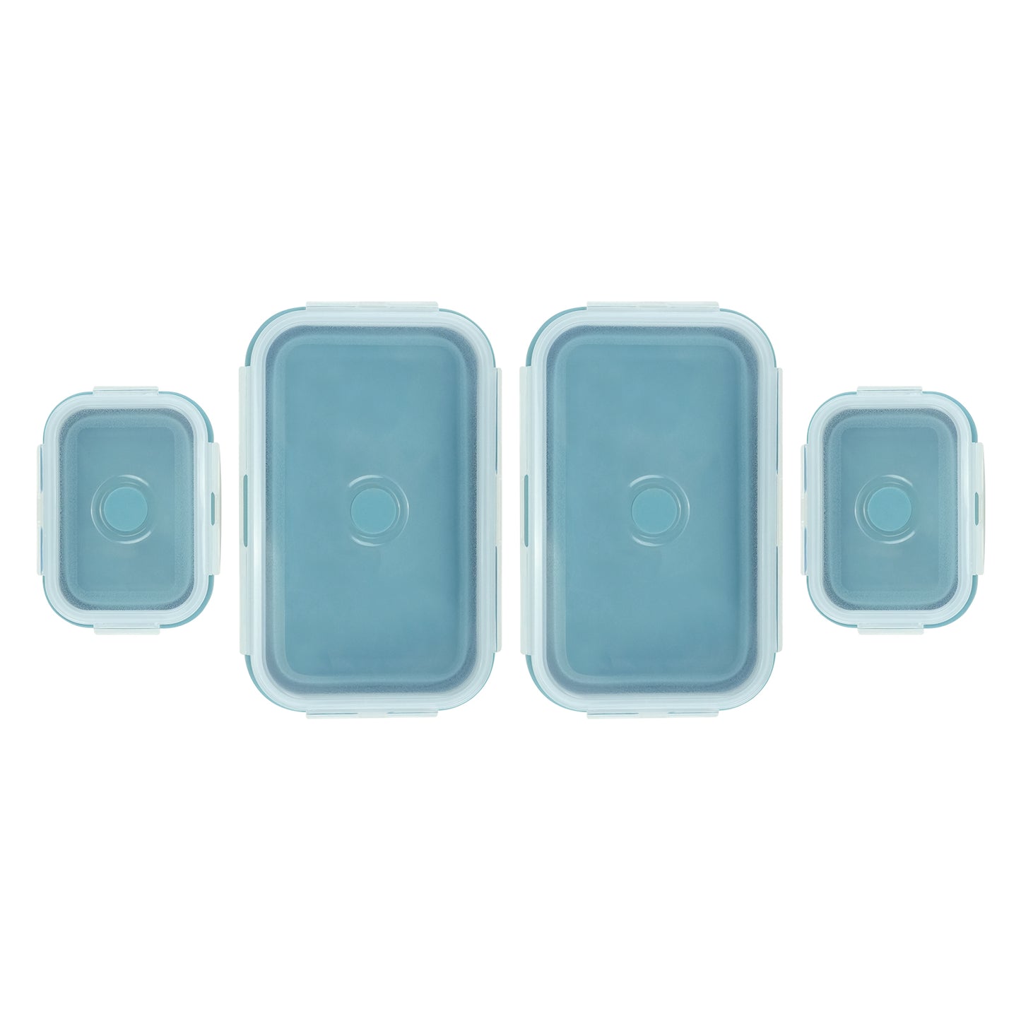 Silicone Collapsible Food Storage Containers-Prep Bowls with Lids - Set of 4 Microwave, Dishwasher and Freezer Safe– Eco-Friendly, Leak-Proof