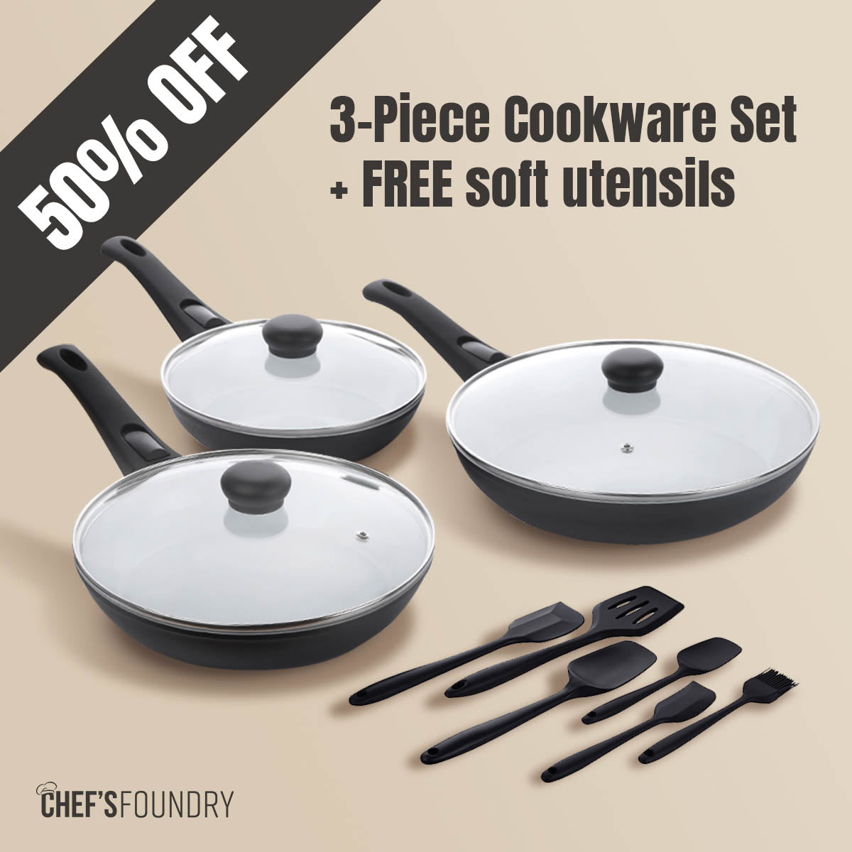 P600 Cookware Frying Pan Set