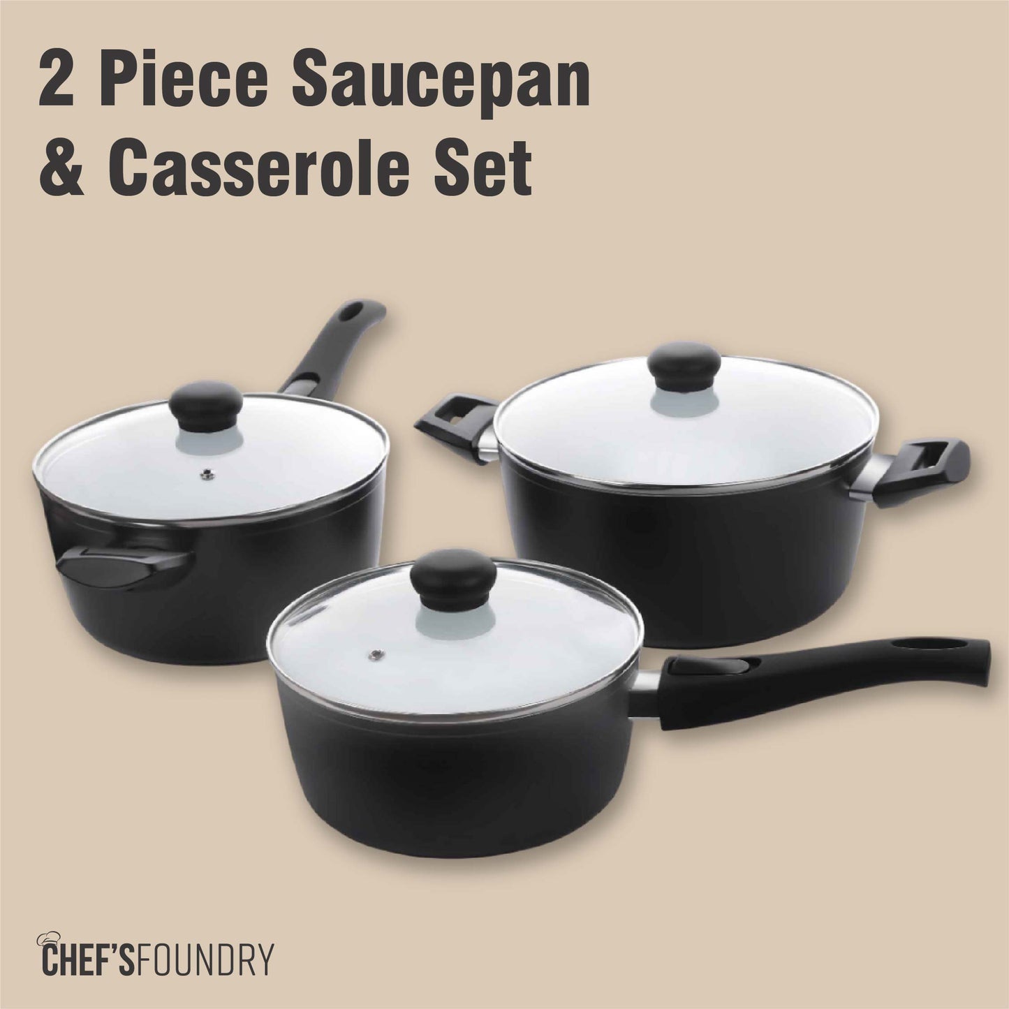 3 x P600 Saucepan & Casserole Set