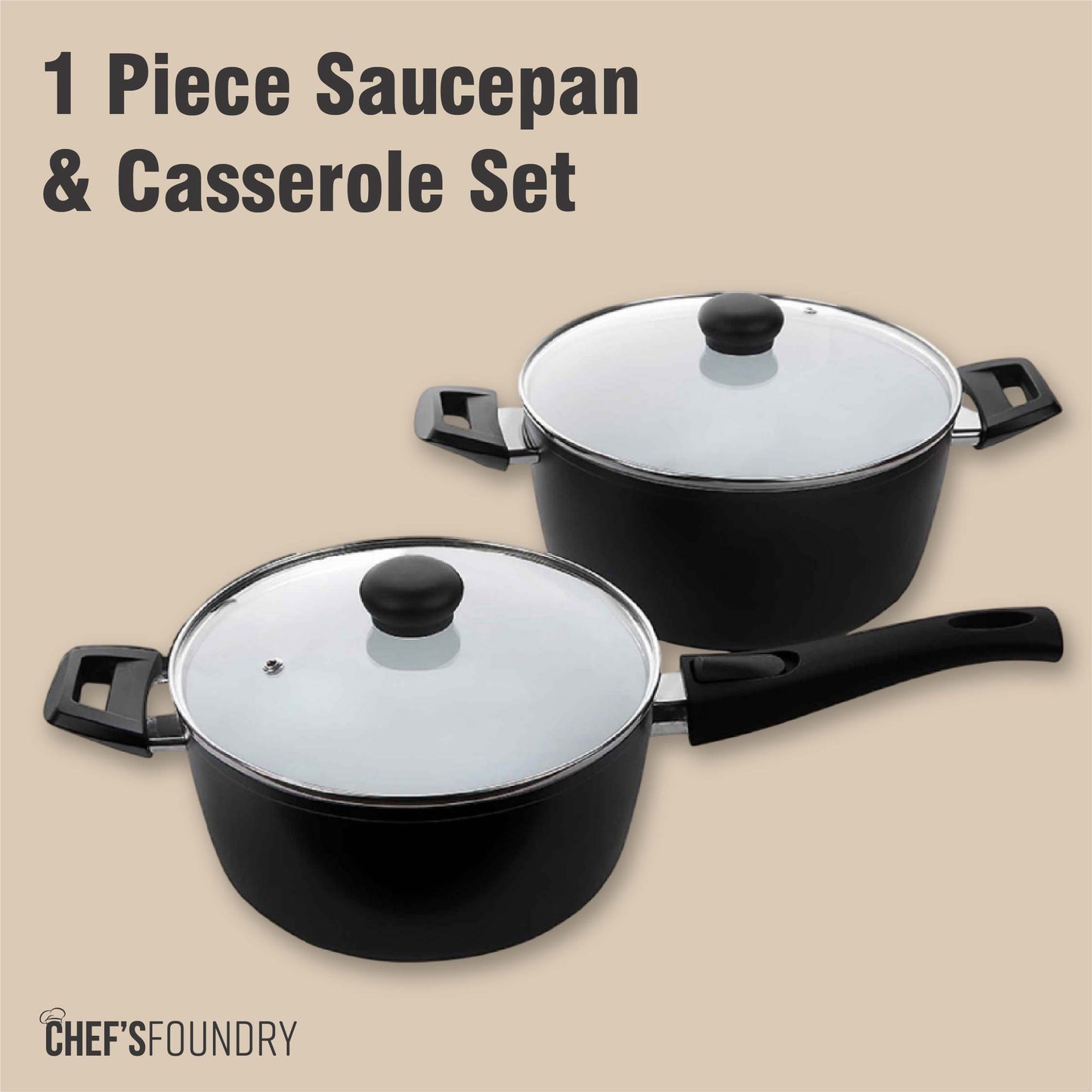 2 x P600 Saucepan & Casserole Set