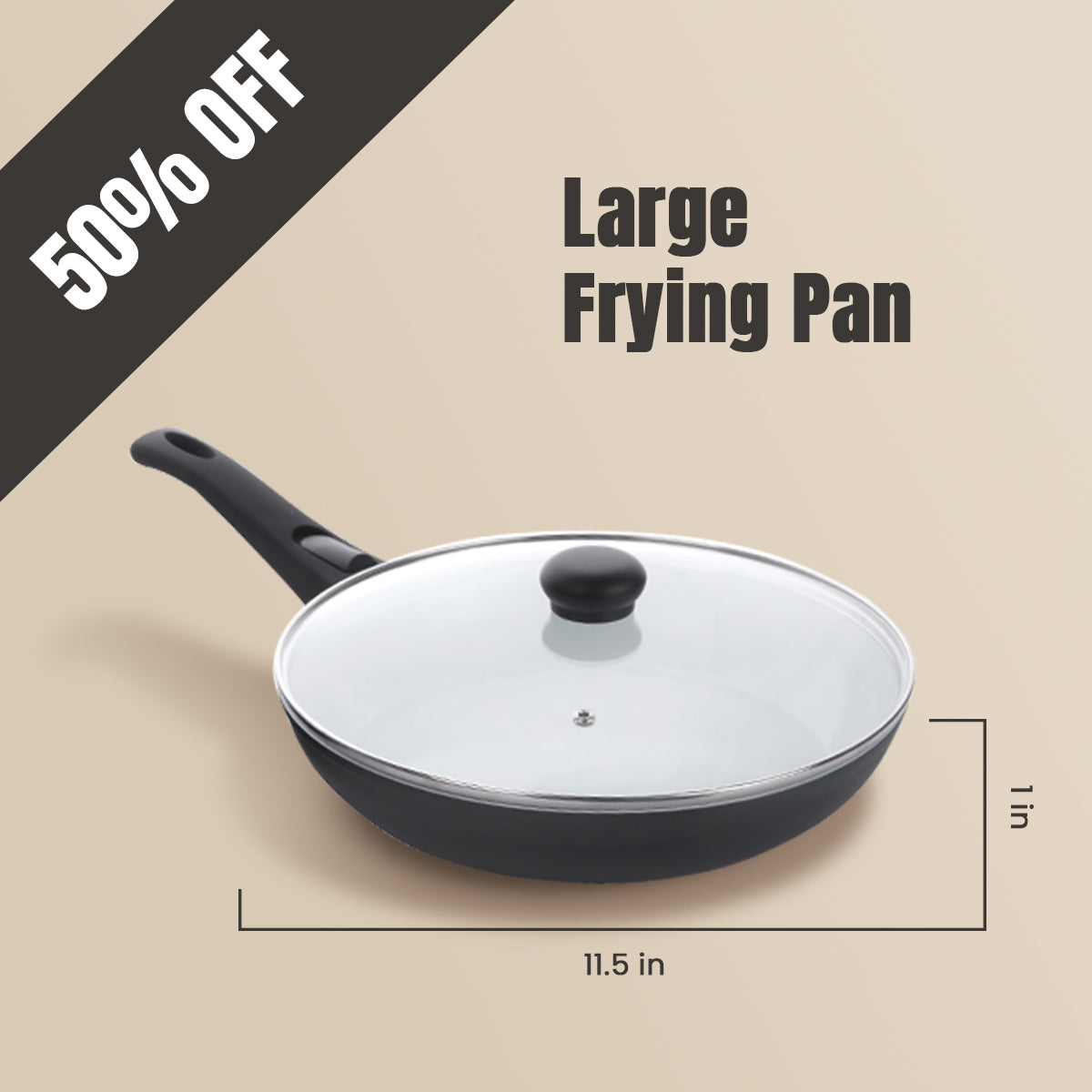 P600 11.5" Ceramic Fry Pan – Non-Stick, Durable & Versatile Cookware