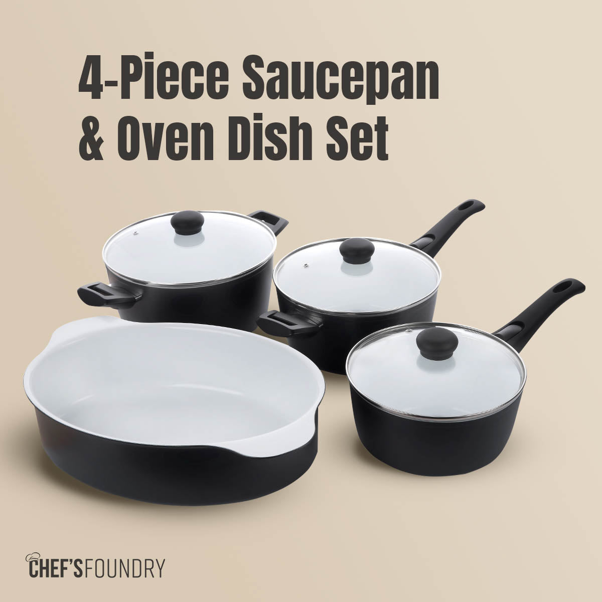 3 x P600 Saucepan & Oven Dish Set