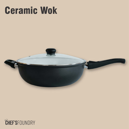 P600 12" Ceramic-Coated Wok: Superior Non-Stick Performance for Every Meal