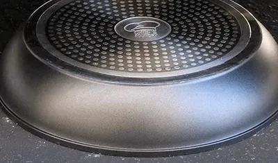 The P600 pan after the car drove over it