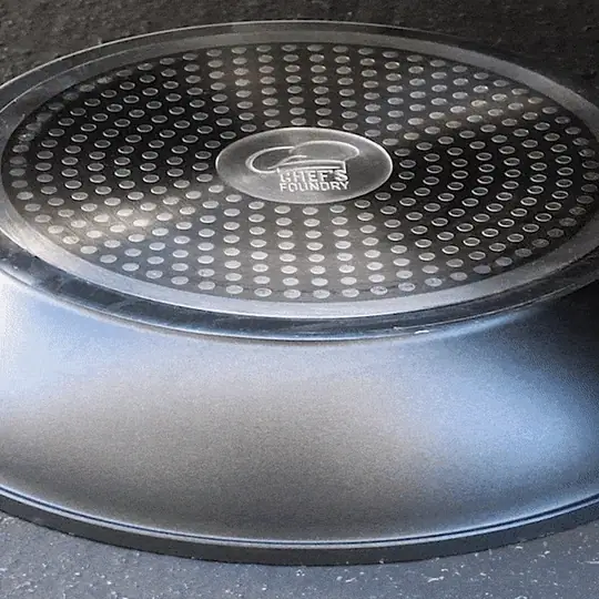 A car driving over a P600 pan