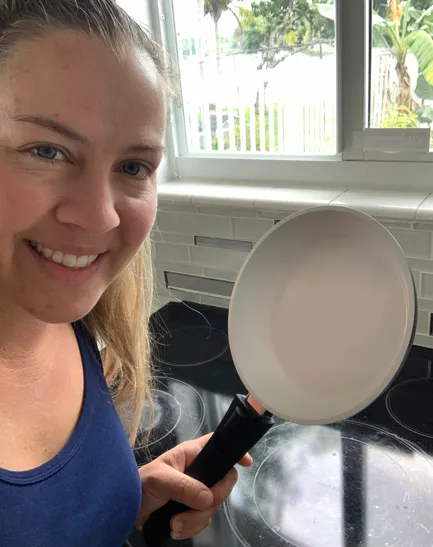 Maria D. with her P600 pan
