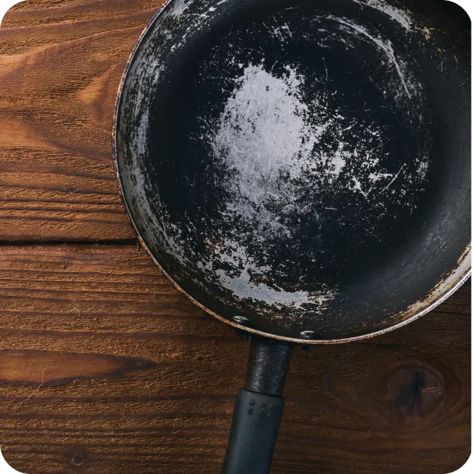 Scratched Pan