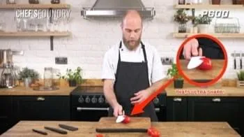 Tomato test: take a slice off the top without moving the tomato