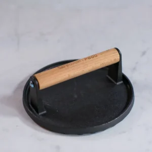 Premium Cast Iron Burger Press - 7" Round & 8.2"x4.3" Rectangular Shapes