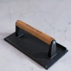 Premium Cast Iron Burger Press - 7" Round & 8.2"x4.3" Rectangular Shapes