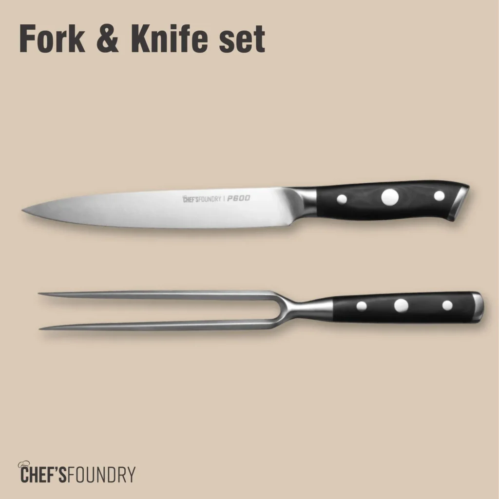 Deluxe Stainless Steel Carving Knife & Fork Set – Elegant & Durable Dining Essentials