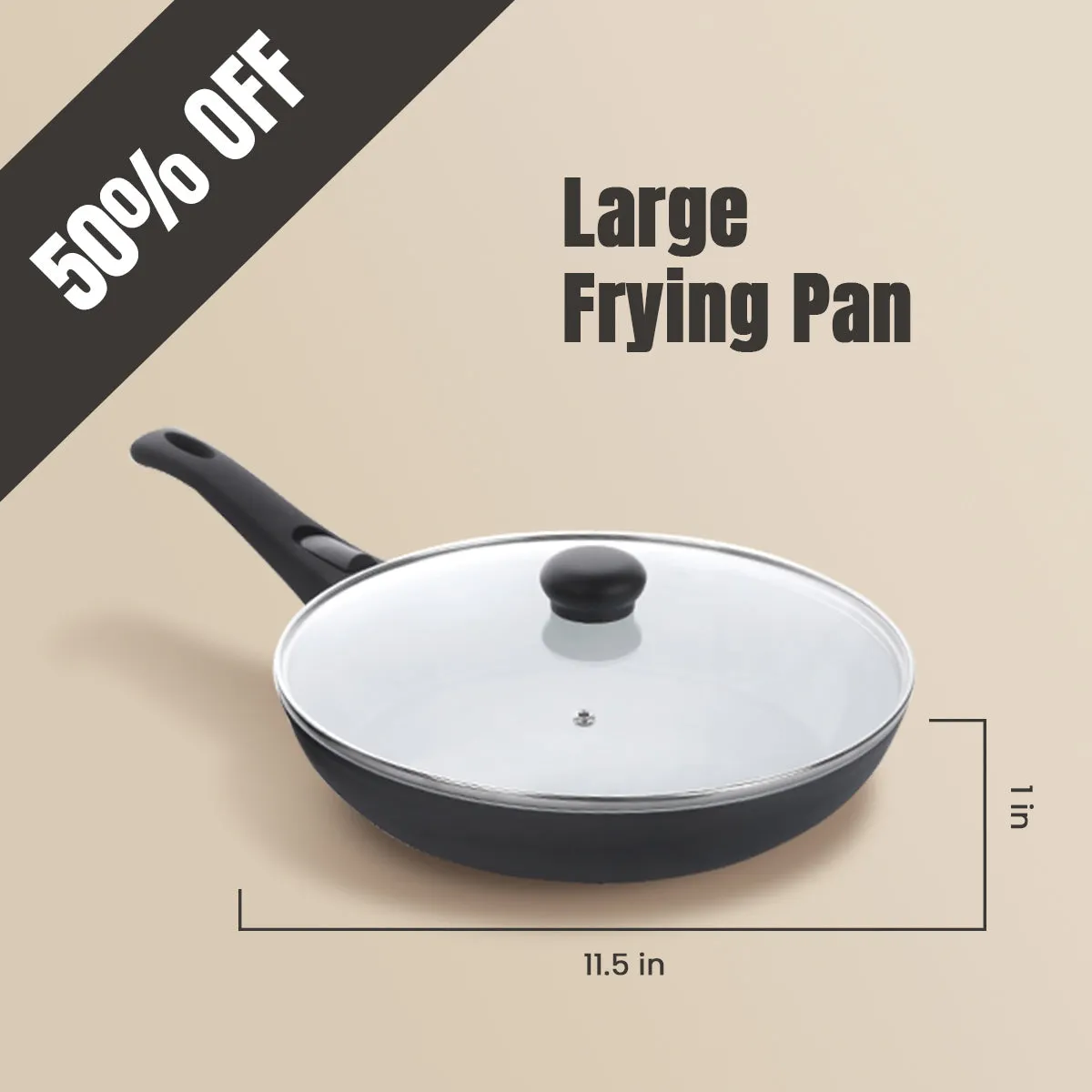 2 x P600 Cookware Frying Pan Set