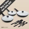 2 x P600 Cookware Frying Pan Set